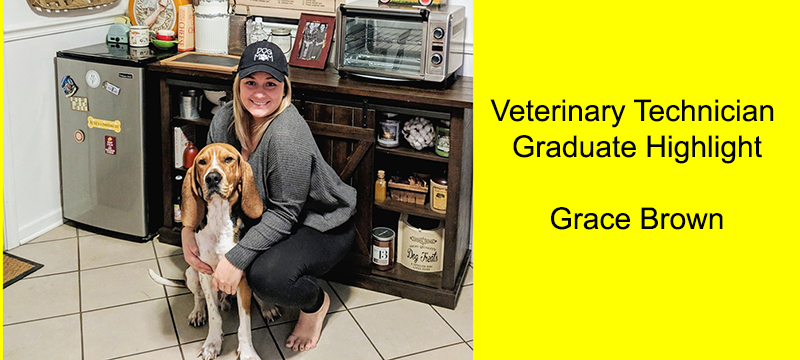 Graduate Highlight - Veterinary Technician Program -  Grace Brown | ROCKFORD CAREER COLLEGE