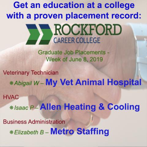 Job Placements as Veterinary Technician, HVAC/R and Business Administration