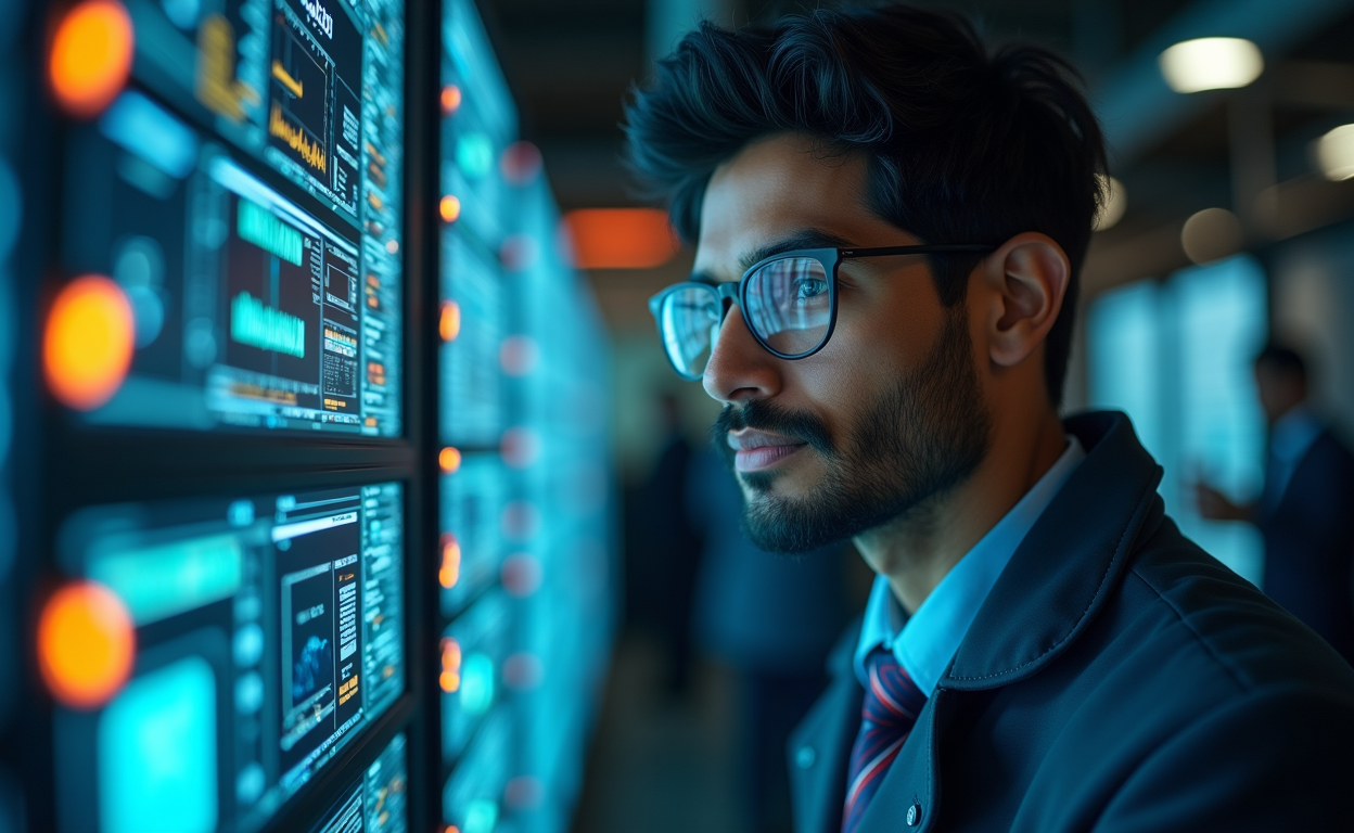 A focused student working to become an electrical technician